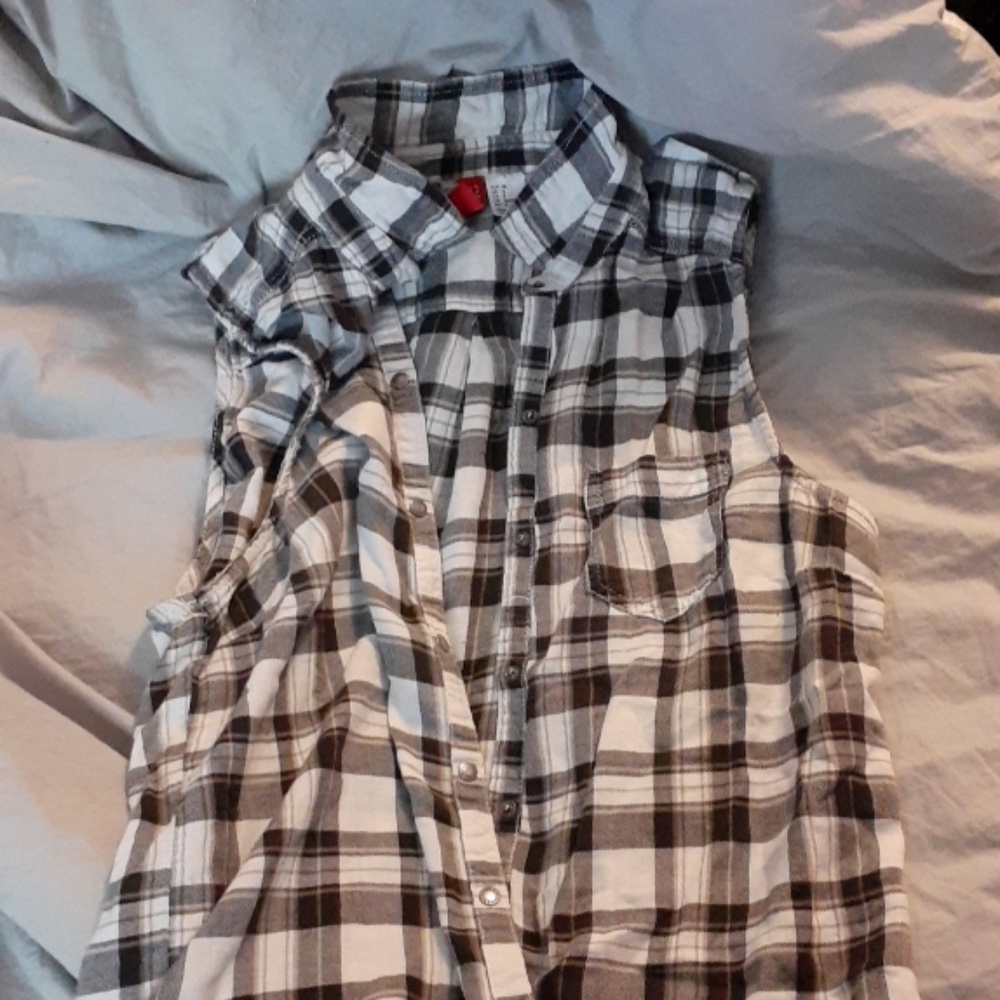 Plaid muscle tank
